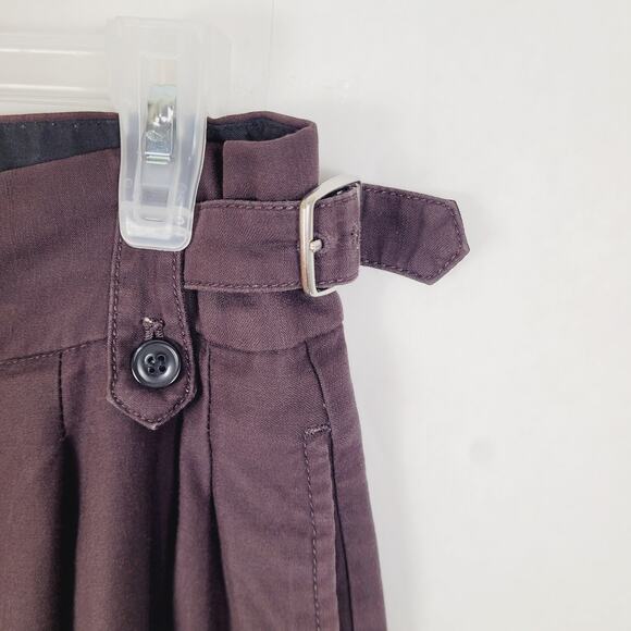 Moussy Brown High Rise Belted Wide Leg Pants Size 2 Old Money Quiet Luxury - Picture 9 of 13